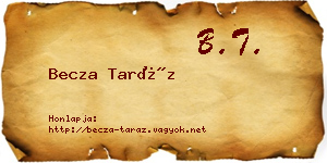 Becza Taráz névjegykártya